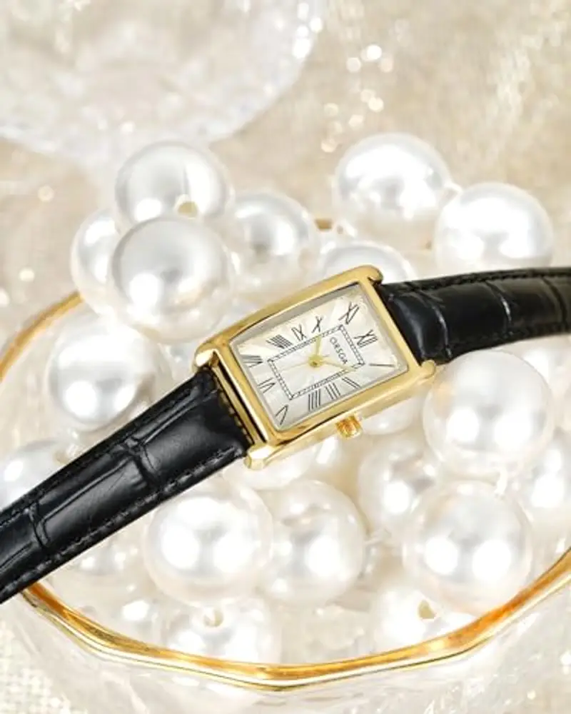 CIVO Orologio Donna Rettangolare Piccolo: Cinturino Pelle Nero Orologio da Polso Analogico Quarzo - Vintage Orologi Donna Numeri Romani miniatura 2