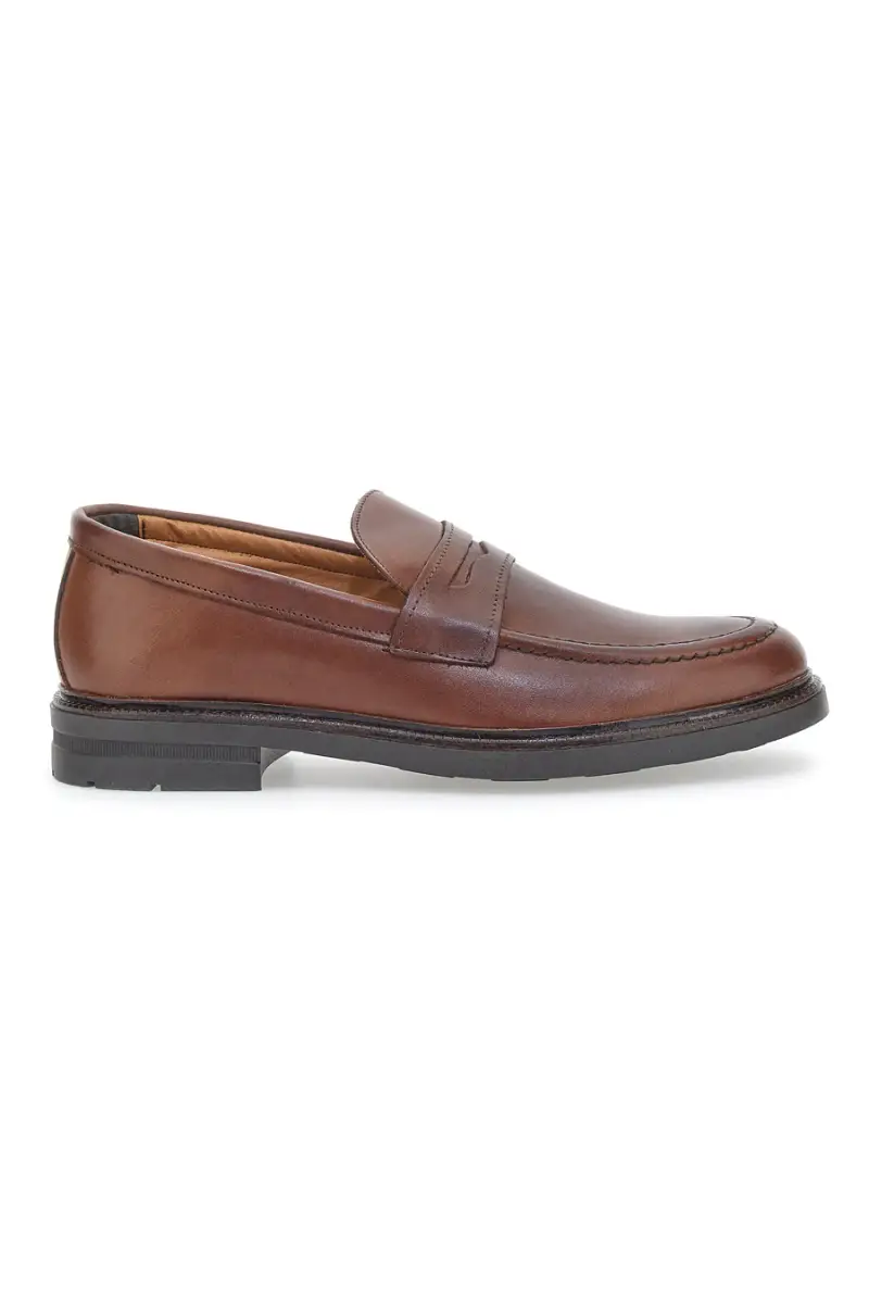 Mocassino Claremorris 204 Marrone Vera Pelle [MARRONE]