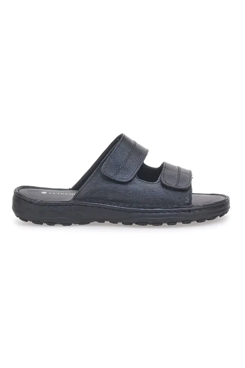 Ciabatte nere con doppio strappo e suola antiscivolo Claremorris 2011ZER [NERO] miniatura 2