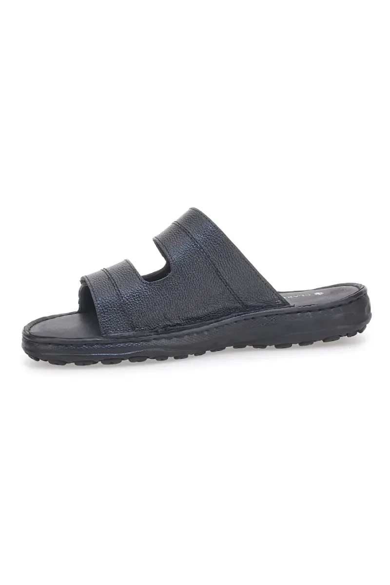 Ciabatte nere con doppio strappo e suola antiscivolo Claremorris 2011ZER [NERO] miniatura 5