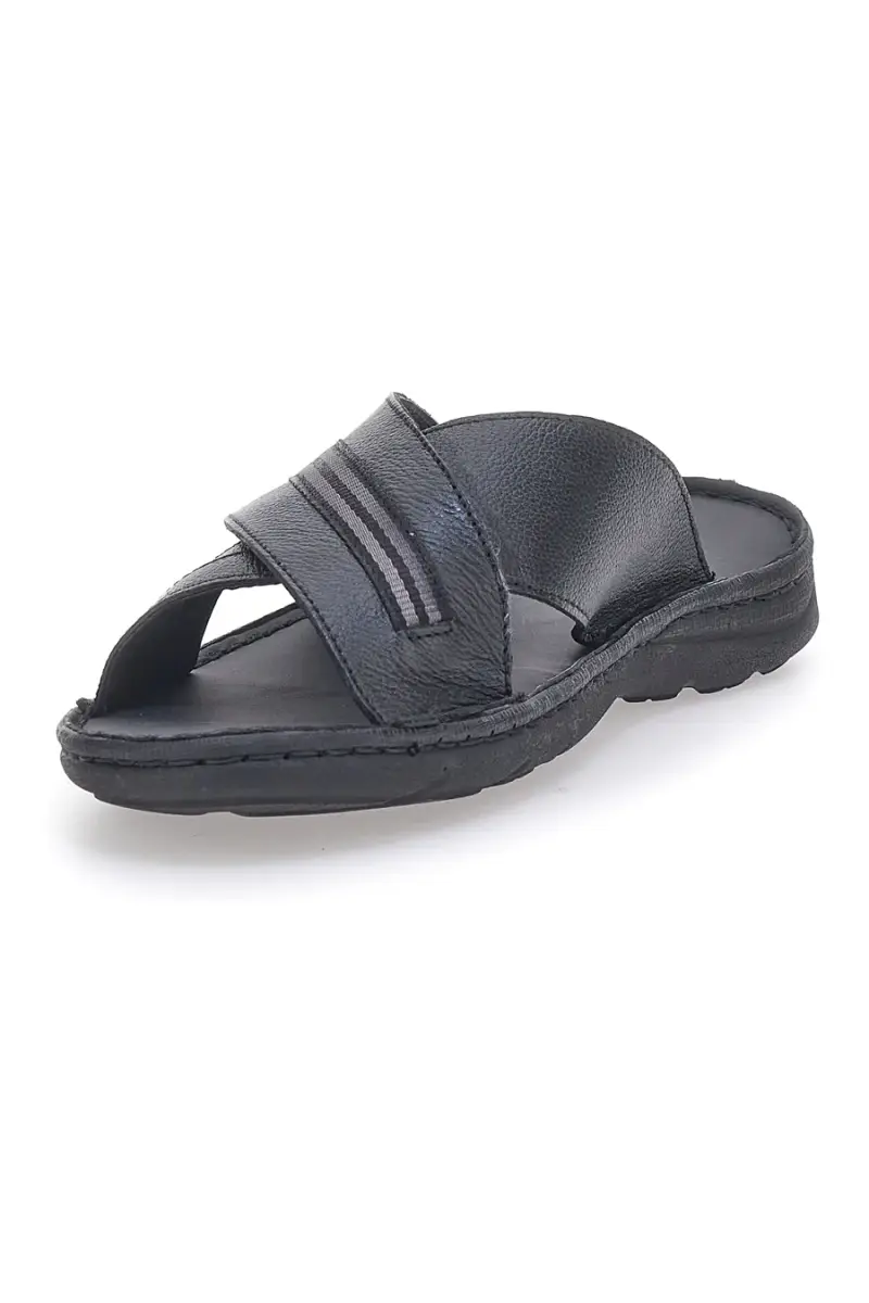 Ciabatte Nere in Vera Pelle CLAREMORRIS 2010ZER [NERO] miniatura 3