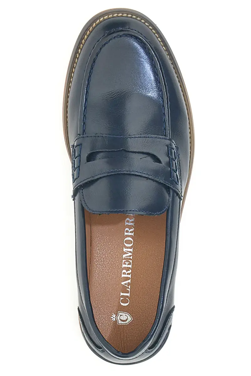 Mocassini blu Claremorris 210913 [NAVY] miniatura 3