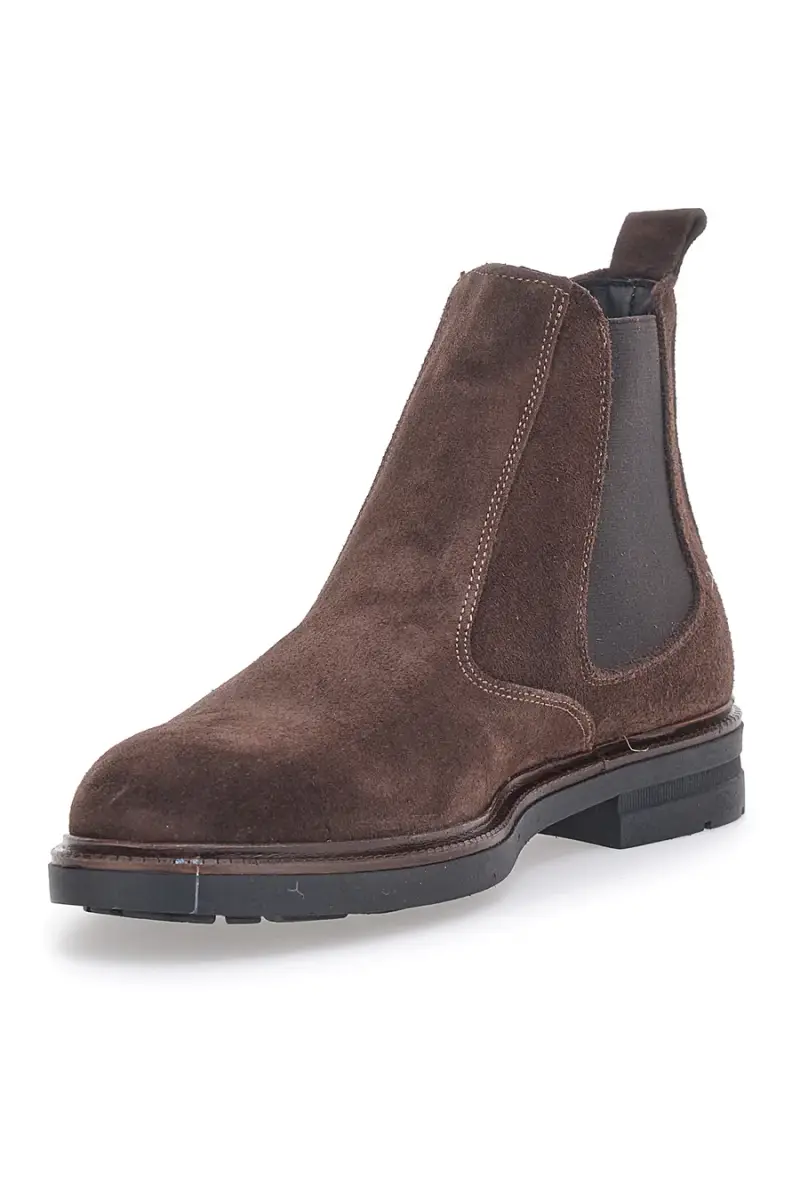 Stivaletti Beatles Marroni in Pelle Scamosciata Claremorris 042 [MARRONE] miniatura 3