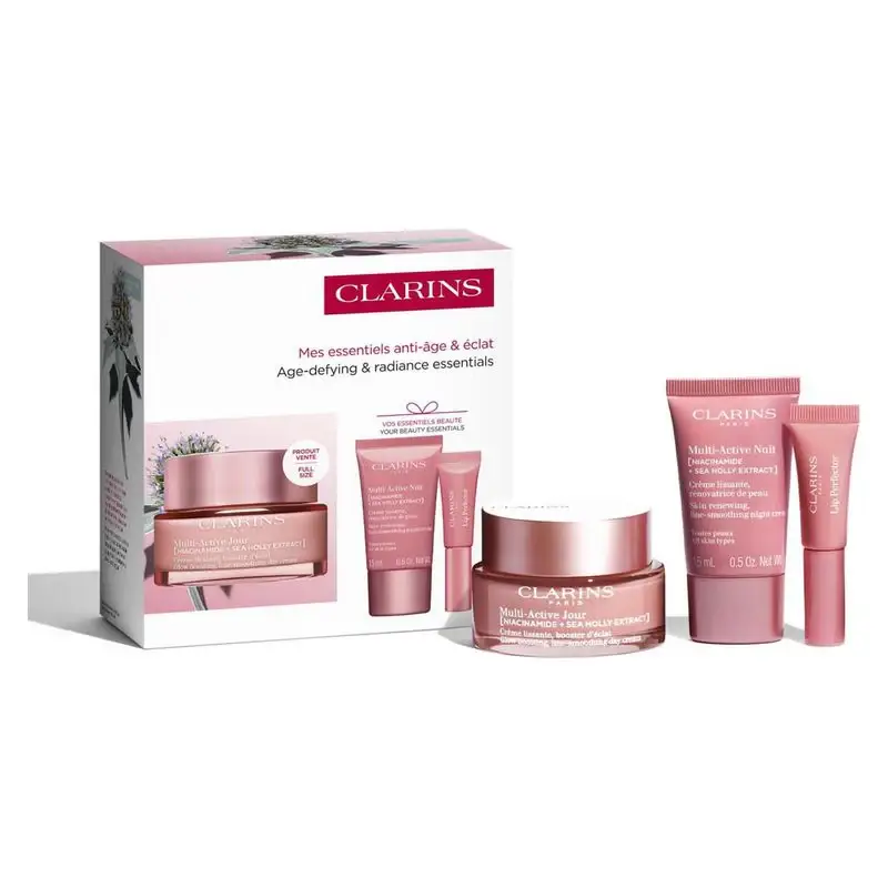 Cofanetto Multi-Active Jour Crema Girono 50Ml + Crma Notte 15Ml + Rossetto #01 Rose Shimmer Mini 5Ml