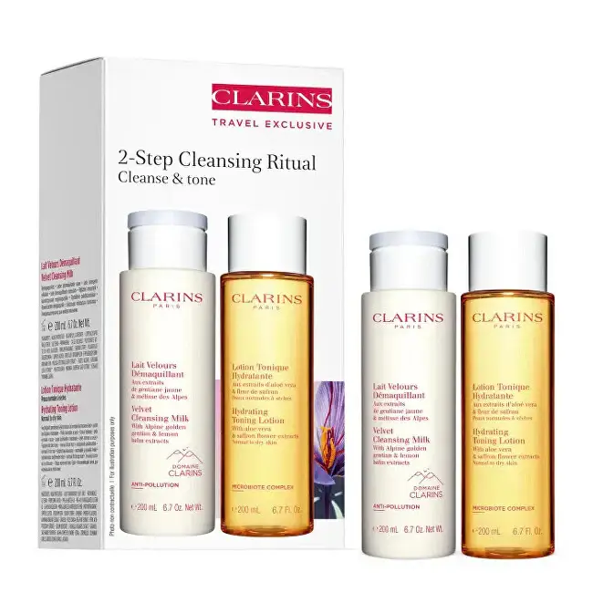 Cofanetto regalo per la cura della pelle Clarins Rituale Detergente in 2 Fasi