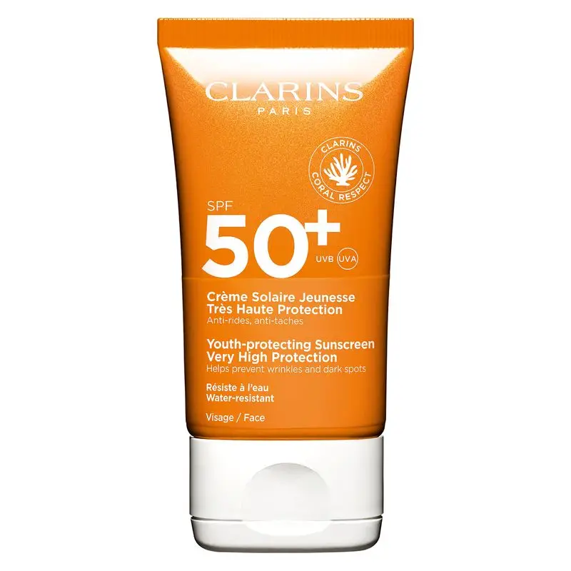 Clarins Creme Solaire Jeunesse Tres Haute Protection SPF 50+ - Crema Solare Viso SPF 50+ 150ml