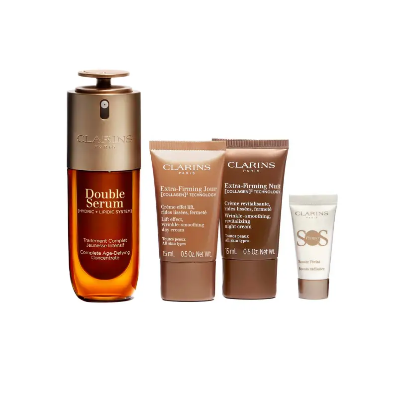 Double Serum COFANETTO Rituale Double Serum & Extra-Firming - Trattamento viso effetto lifting, Primer viso, Siero antirughe, Cofanetto antirug miniatura 2