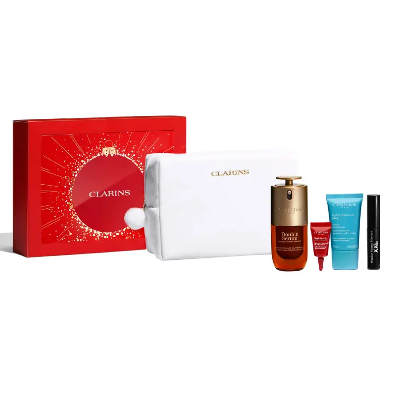 Double Serum COFANETTO Rituale Double Serum & Hydra-Essentiel - Mascara,Trattamento antietà pelli mature,Crema antirughe,Crema idratante vi