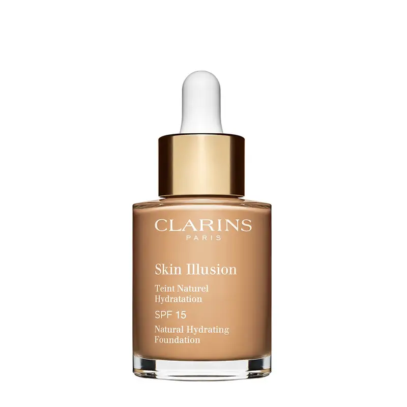 Clarins Skin Illusion - Fondotinta Effetto Pelle Nuda, Luminosità 30ML / 110 honey