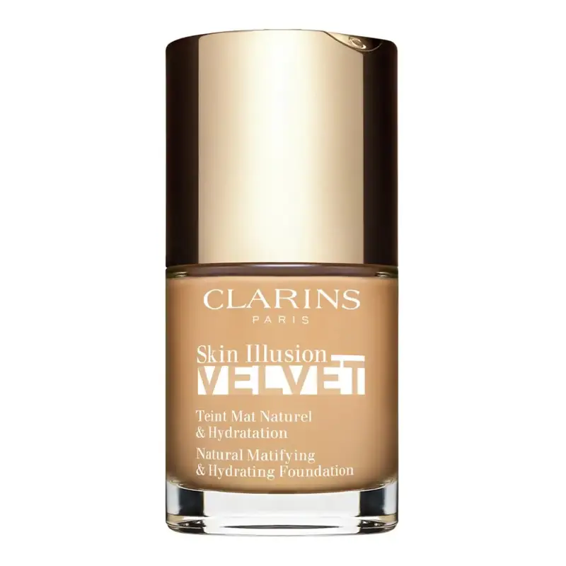 Clarins Skin Illusion Velvet - Fondotinta Effetto Naturale, Finish Mat 30ML / 108.5w - cashew