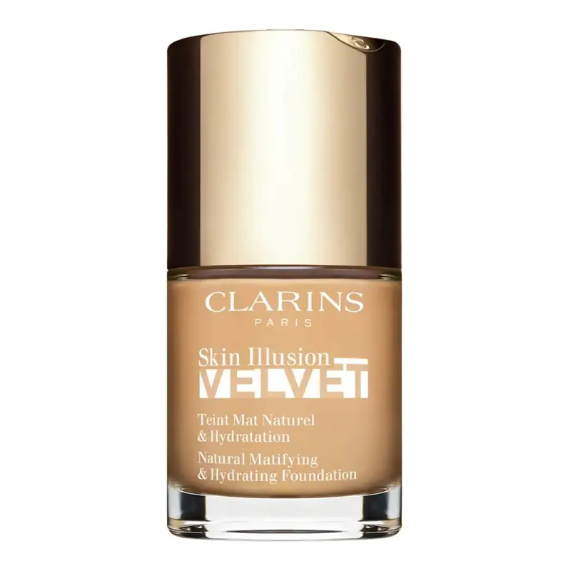 Clarins Skin Illusion Velvet - Fondotinta Effetto Naturale, Finish Mat 30ML / 110n - honey