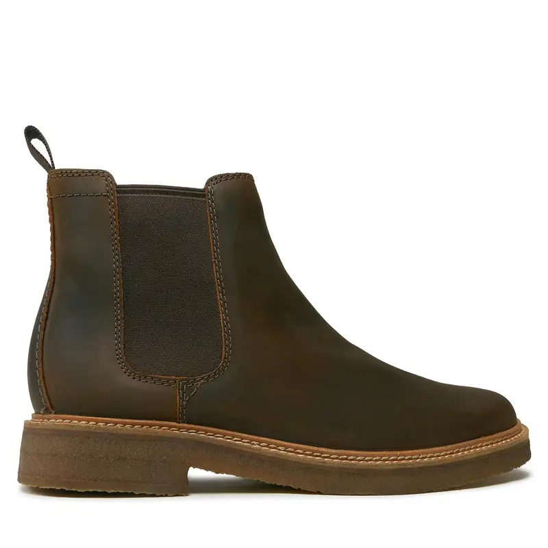 Clarks Chelsea Uomo in pelle marrone