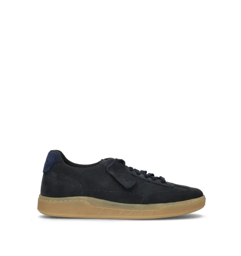 Clarks Core Sneakers uomo blu in pelle scamosciata e tessuto