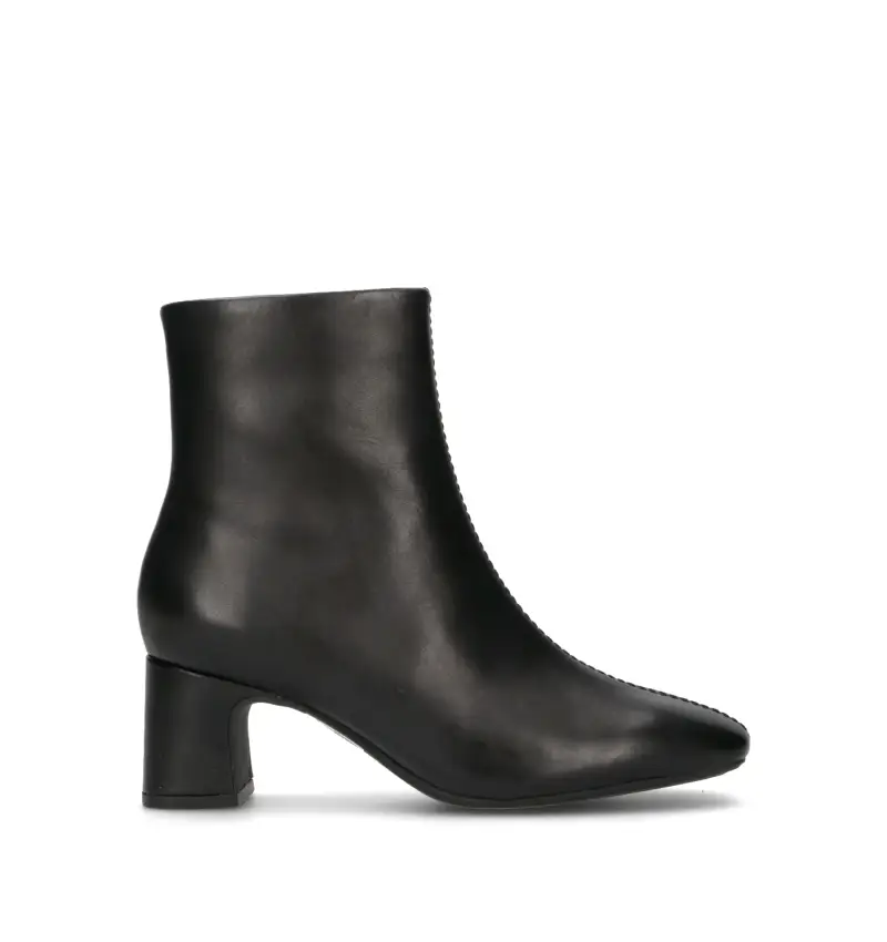 FERNIER ZIP Tronchetto donna nero in pelle Vario