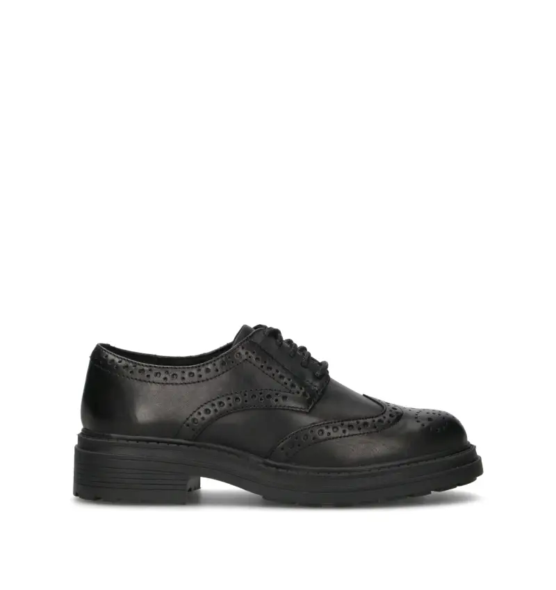 ORINOCO 3 DERBY Stringata donna nera in pelle Vario