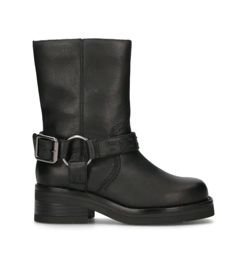 REBELLE UP Stivale donna nero in pelle Vario