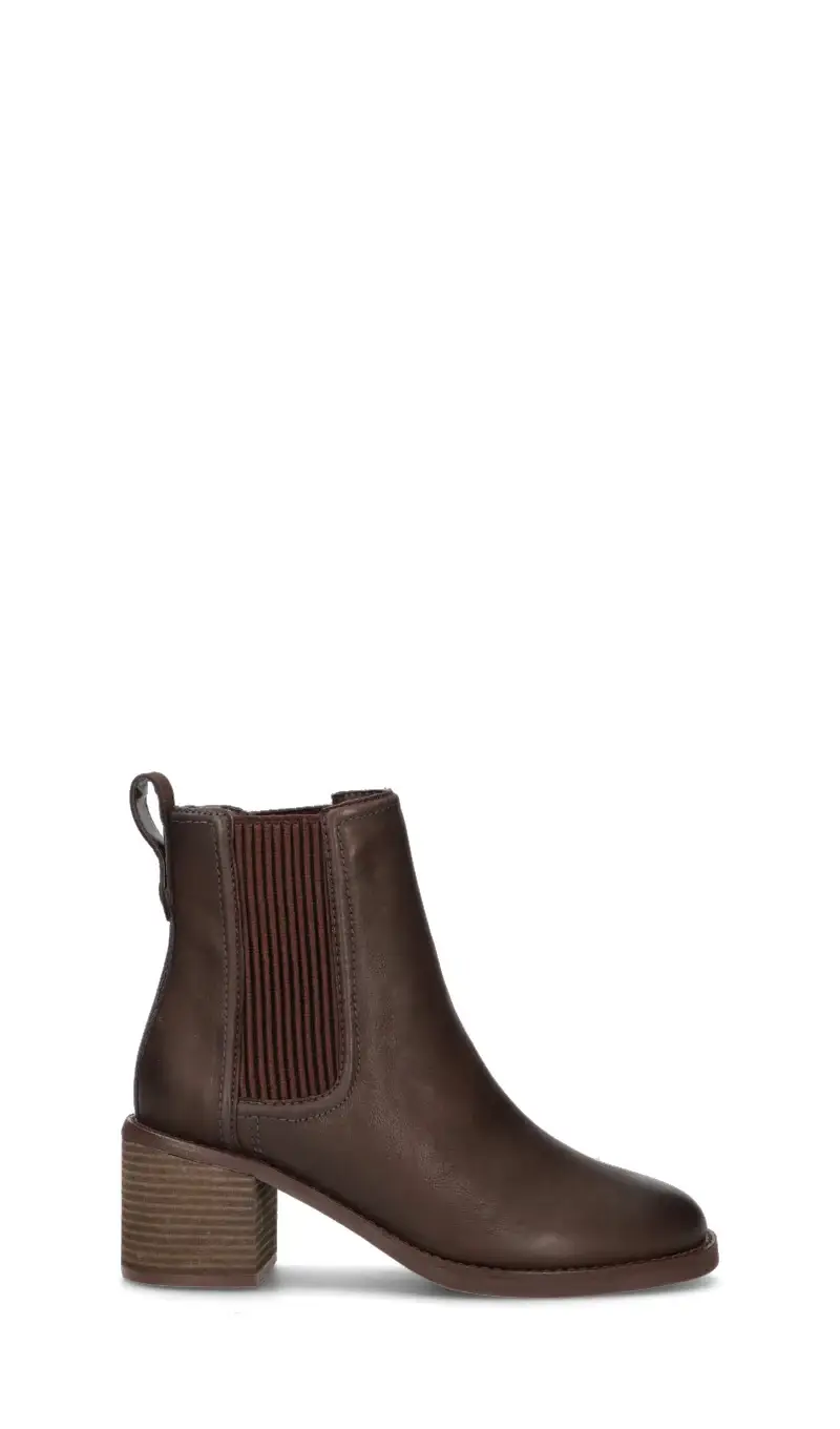 Tronchetto donna marrone in pelle Vario