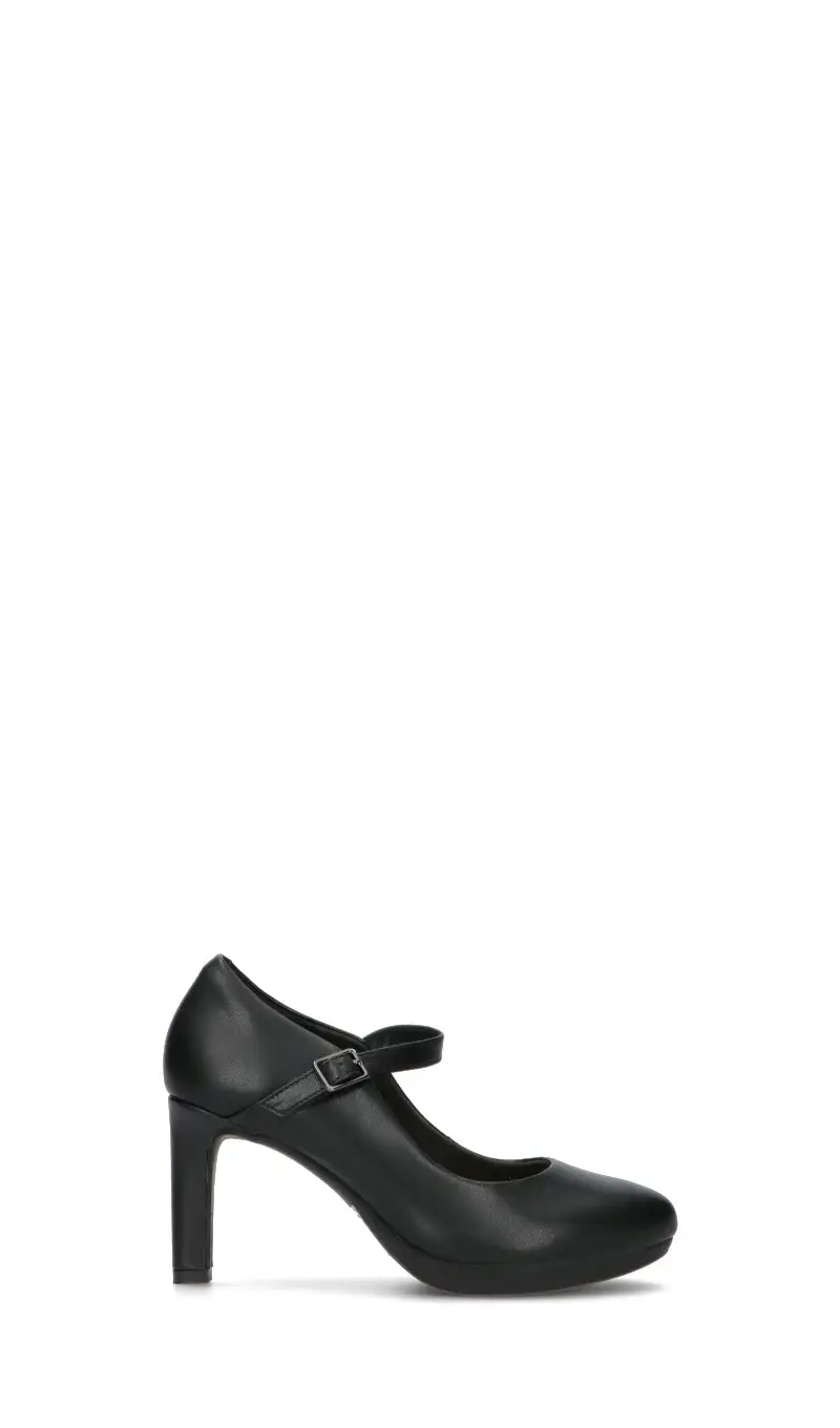 Décolleté donna nera in pelle Vario