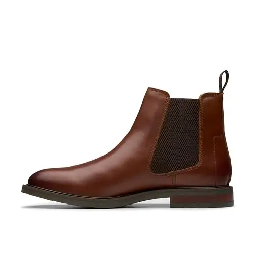 Clarks Jaxen Easy Chelsea Stivali Uomo, Pelle marroncino chiaro, 39.5 EU miniatura 3