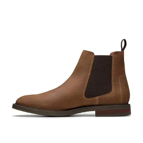 Clarks Jaxen Easy Chelsea Stivali Uomo, Pelle scamosciata Cola, 47 EU miniatura 3
