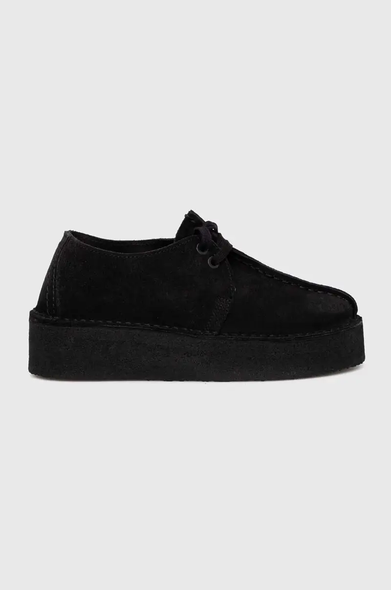ClarksOriginals scarpe in camoscio Trek Wedge donna 26174019 Nero