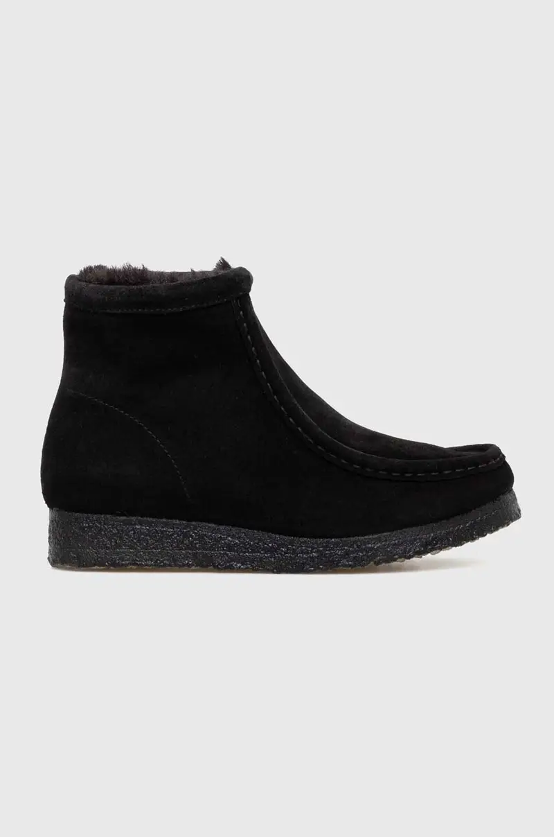ClarksOriginals stivaletti alla caviglia in camoscio Wallabee Hi donna 26169534 Nero