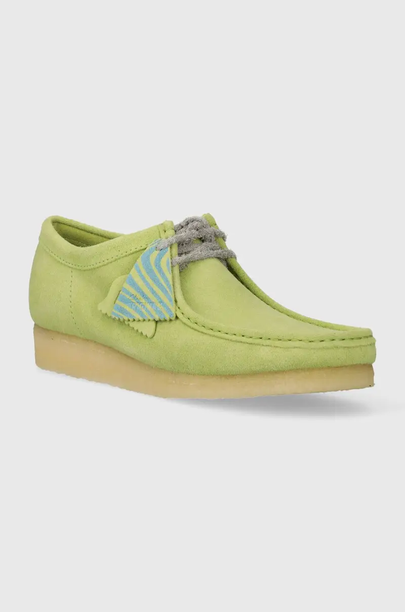 scarpe in camoscio Wallabee uomo colore verde 26175855