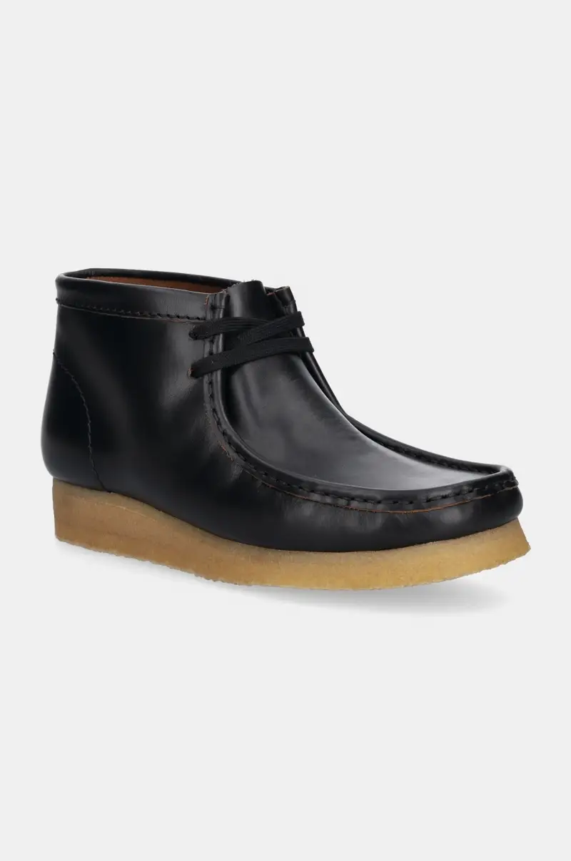 scarpe in pelle Wallabee Boot uomo colore nero 26179167