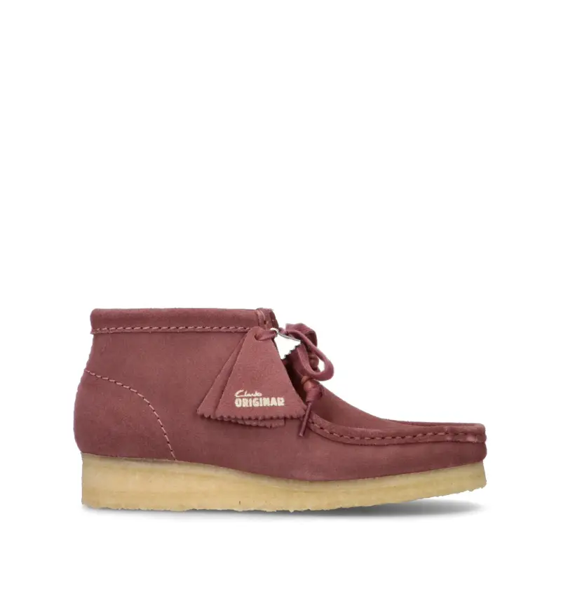 Clarks Originals Wallabee Boot donna malva in suede
