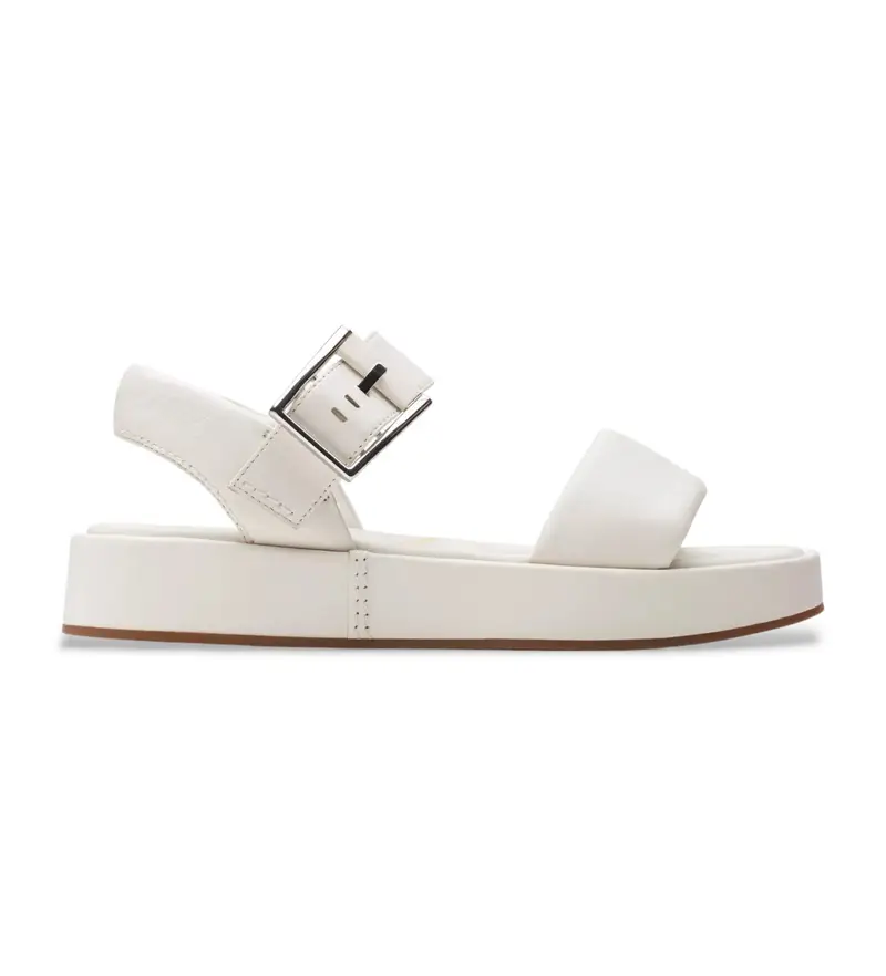 per donna 26176258 Sandali Alda Strap in pelle bianca (37), Bianco, 1 a 3 cm, Fibbia, Casual