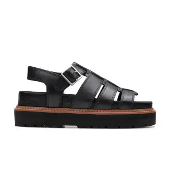 per donna 26176317 Sandali Orianna Twist in pelle nera (39), Nero, 3 a 5cm, Fibbia, Casual