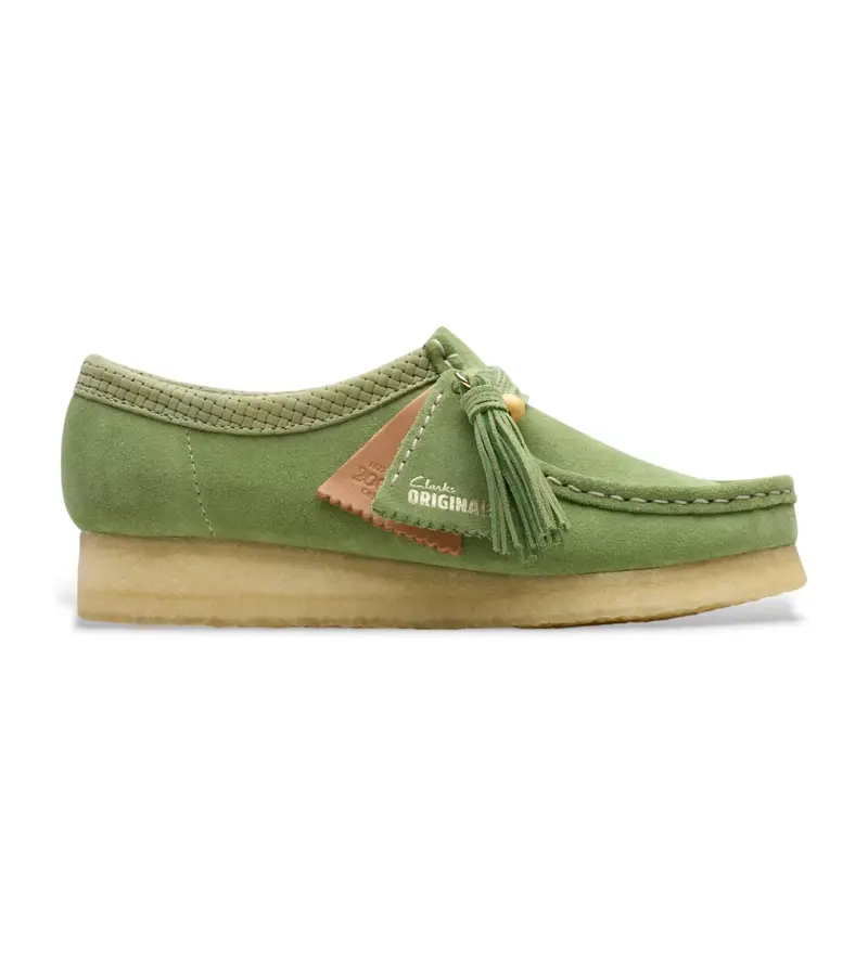 per donna. 26180167 Scarpe in pelle Wallabee verde (36), 1 a 3 cm, Camoscio, Stringhe, Casual