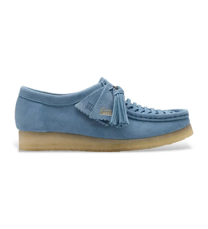 per donna 26180614 Scarpe Wallabee Weave in pelle blu (37), Basso, Camoscio, Stringhe, Casual