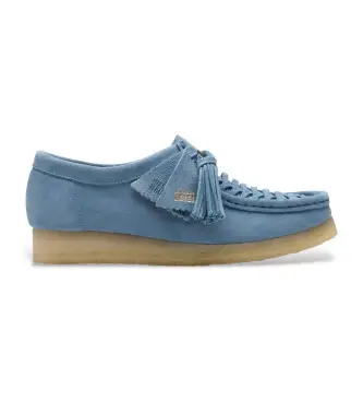 per donna 26180614 Scarpe Wallabee Weave in pelle blu (38), Basso, Camoscio, Stringhe, Casual