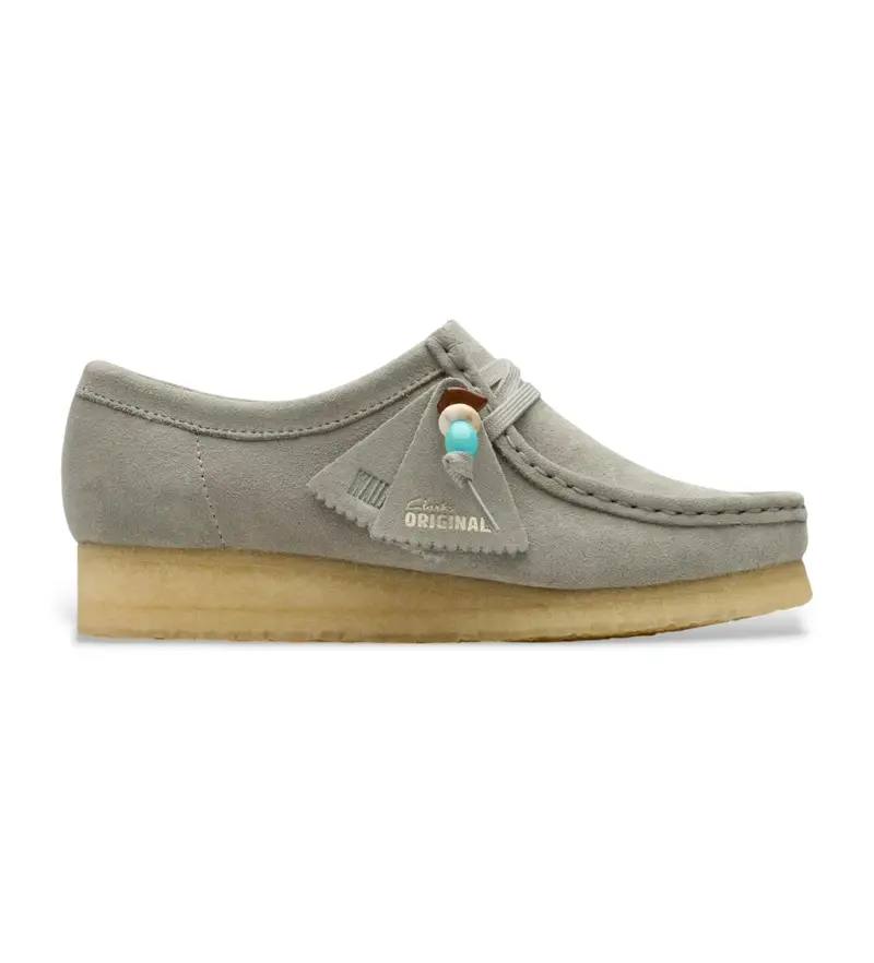 per donna. 26180656 Scarpe Wallabee in pelle grigia (36), Basso, Camoscio, Stringhe, Casual, Grigio Verde
