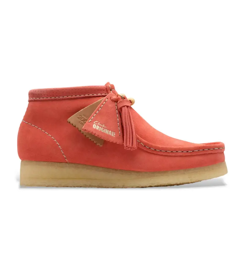per donna 26181112 Stivali Wallabee in pelle corallo (36), Basso, Camoscio, Stringhe, Casual