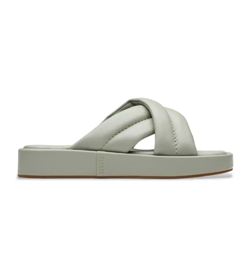 per donna. 26181184 Sandali Alda Glide in pelle verde (37), 1 a 3 cm, Nessuno, Casual