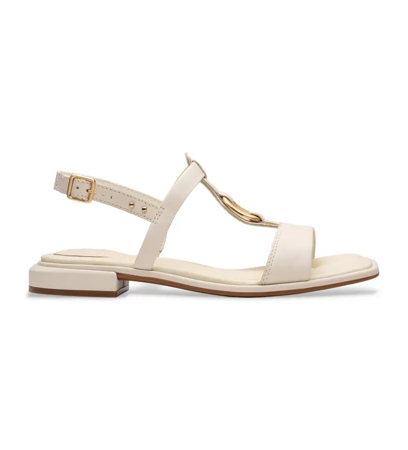 per donna 26181241 Sandali Ariany Sling in pelle bianco crema (38), 1 a 3 cm, Fibbia, Casual