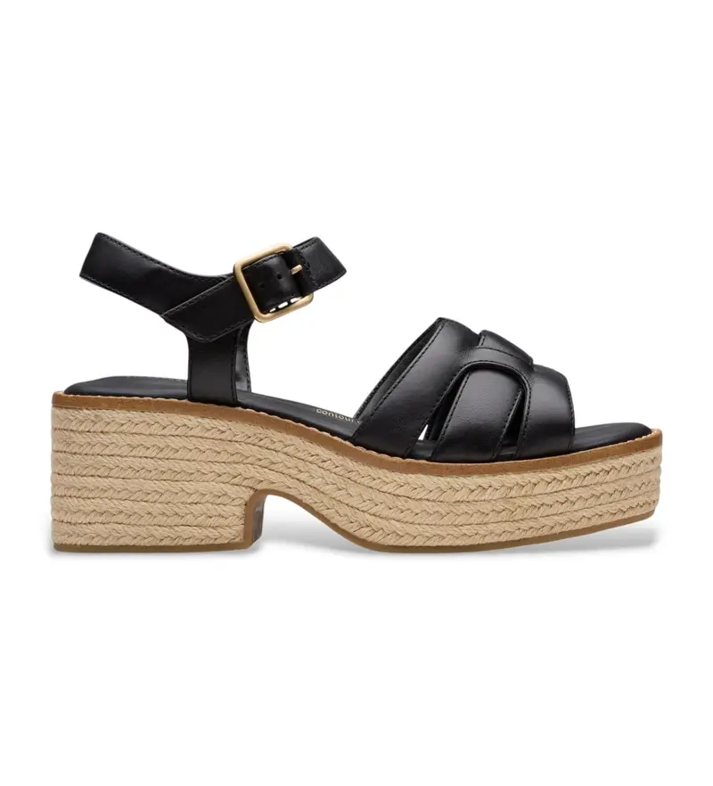 per donna. 26181247 Sandali in pelle nera con cinturino Coledale (37), Nero, 5 a 8cm, Fibbia, Casual