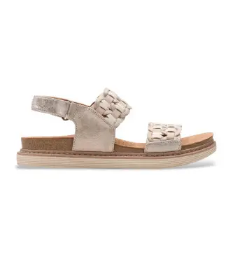 per donna 26181410 Sandali Arwell Glide in pelle beige (36), 3 a 5cm, Velcro, Casual