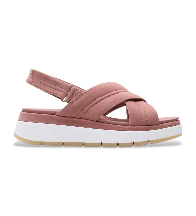 per donna 26181471 Sandali in pelle rosa Tuscan Cross (42), 3 a 5cm, Camoscio, Velcro, Casual