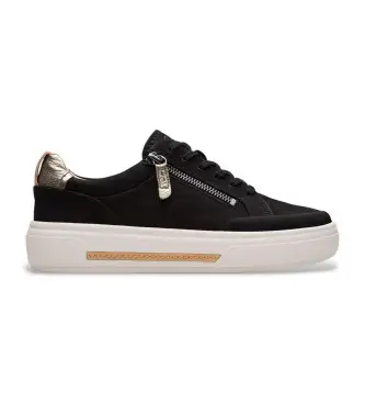 per donna 26182176 Sneakers Hollyhock Zip in pelle nera (35 5), Nero, Basso, Stringhe, Cerniera, Casual