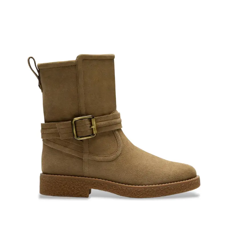 Clarks Stivali Nella Mid in pelle scamosciata beige per donna