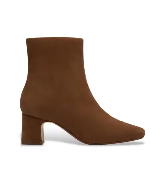 per donna 26182938 Stivaletti in pelle marrone Fernie Zip (37), 5 a 8cm, Camoscio, Cerniera, Casual