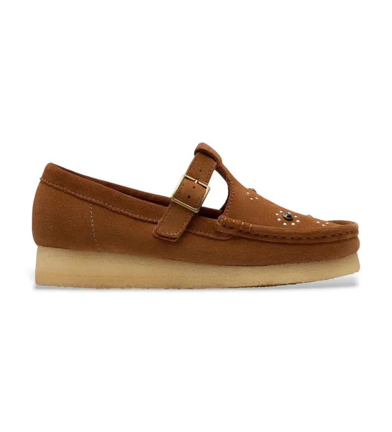 per donna 26183079 Scarpe Wallabee T Bar marroni (38), Marrone, Basso, 1 a 3 cm, Fibbia, Casual Naturale