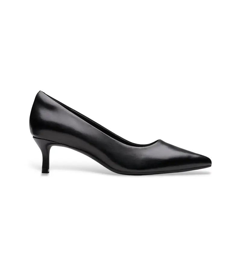 per donna 26183156 Scarpe Zarey Court in pelle nera (37 5), Nero, 5 a 8cm, Nessuno, Casual, Da sera, Classico