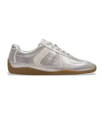 per donna 26183167 Sneaker Meridor Lo Metallic Combi in pelle (40), Argento, Basso, Camoscio, Stringhe, Casual