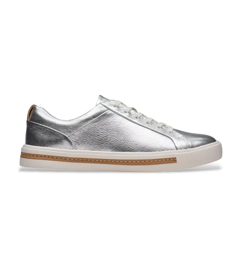 per donna 26183208 Sneakers in pelle argentata Un Maui Lace (37 5), Argento, Basso, Stringhe, Casual