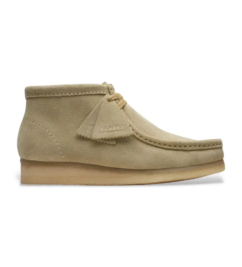 per uomo 26155520 Stivaletti Wallabee in pelle beige (36), 1 a 3 cm, Camoscio, Stringhe, Casual