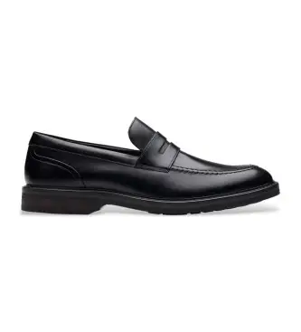 per uomo 26178429 Mocassini Aldwin Step in pelle nera (40), Nero, Basso, Stringhe, Nessuno, Casual